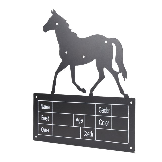 Horse Stall Sign, Easy To Install High Durability Versatile Horse Nameplate Elegant for Barn