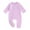 Purple, variant on Bagilaanoe Newborn Baby Boys Girls One-pieces Long Sleeve Footie Jumpsuit 3M 6M Infant Zip Up Romper Casual Clothing