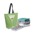 thumbnail image 2 of FORMRS Womens Canvas Tote Bag with Zipper Inner Pocket Shoulder Handbag, Green Martini Glass, 2 of 7
