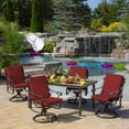 thumbnail image 6 of ARDEN Outdoor Midback Chair Cushion, 18 x 16.5, Water Repellent, Fade Resistant 18 x 16.5, Ruby Red Leala, 6 of 10