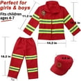 thumbnail image 6 of 8Pcs Red Kids Fireman Costume Dress-up Set Pretend Role Play Firefighter Realistic Outfit Kit Gift Toys for Boys 3-6 Years Toddler Birthday Christmas Present, 6 of 9