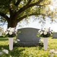 thumbnail image 6 of PONPRNGY 2Pcs Memorial Floral Vases, Cemetery Vase, Headstones Flower Holder, Grave Cone Vase, Flower Pots for Outdoor Plants, Decorative Plastic Containers, 6 of 6