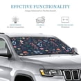 thumbnail image 3 of Kdxio Colorful Flowers Print Windshield Sun Shade, Foldable Sun Blocker for Car,Truck,SUV Automotive Interior Sun Protection,Reflective Shade for Front Windshield(Small), 3 of 7