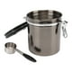 thumbnail image 2 of Recipiente hermético de acero inoxidable para café con cuchara para té, nueces, harina, avena, tabaco negro (chapado en agua), 1,5 l, 2 of 14