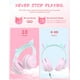 thumbnail image 5 of YOYOTUNE Auriculares Bluetooth para niños, orejas de gato con luz LED, auriculares inalámbricos para niños, Bluetooth 5.1 y sonido estéreo, plegable, diadema ajustable, auriculares para niños con micr, 5 of 5