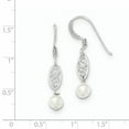 thumbnail image 2 of Beautiful Sterling Silver White FW Cultured Pearl Dangle Earrings, 2 of 2