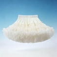 thumbnail image 4 of Cethrio Girls Tutu Skirts, Elastic Waist Party Casual Summer Mini Skirts Beige Size 0-2 T, 4 of 4