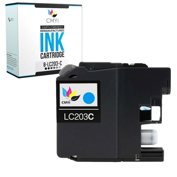 CMYi LC203 Cyan 1-Pack Ink Cartridge compatible for Brother LC203 - MFC J4320DW, J4420DW, J460DW, J4620DW, J480DW, J485DW, J5520DW, J5620DW, J5720DW, J680DW, J880DW, J885DW (1 Cyan)