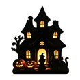 thumbnail image 2 of Halloween Decorations Indoor Wooden Silhouette Tabletop Ornament for Fall Decor & Room Decor, Spooky Horror Decor Accent for Home Shelf Mantel Party Display, 5.9 Inch - B, 2 of 4