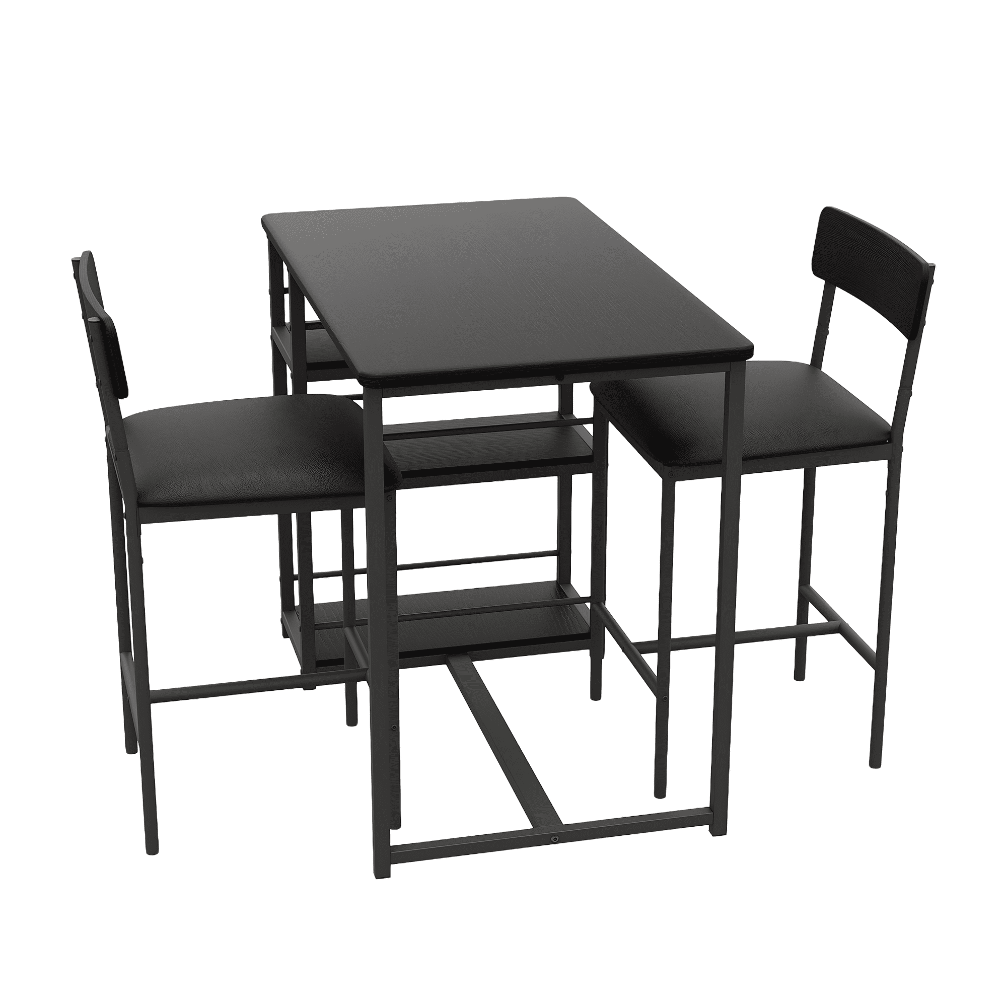 Kitchen Table Set,Dining Table and Chairs for 2,3 Piece Dining Room Table Set with 2 Upholstered Chairs,Bar Dining Table Set for Small Spaces,Apartment,Breakfast,Pub