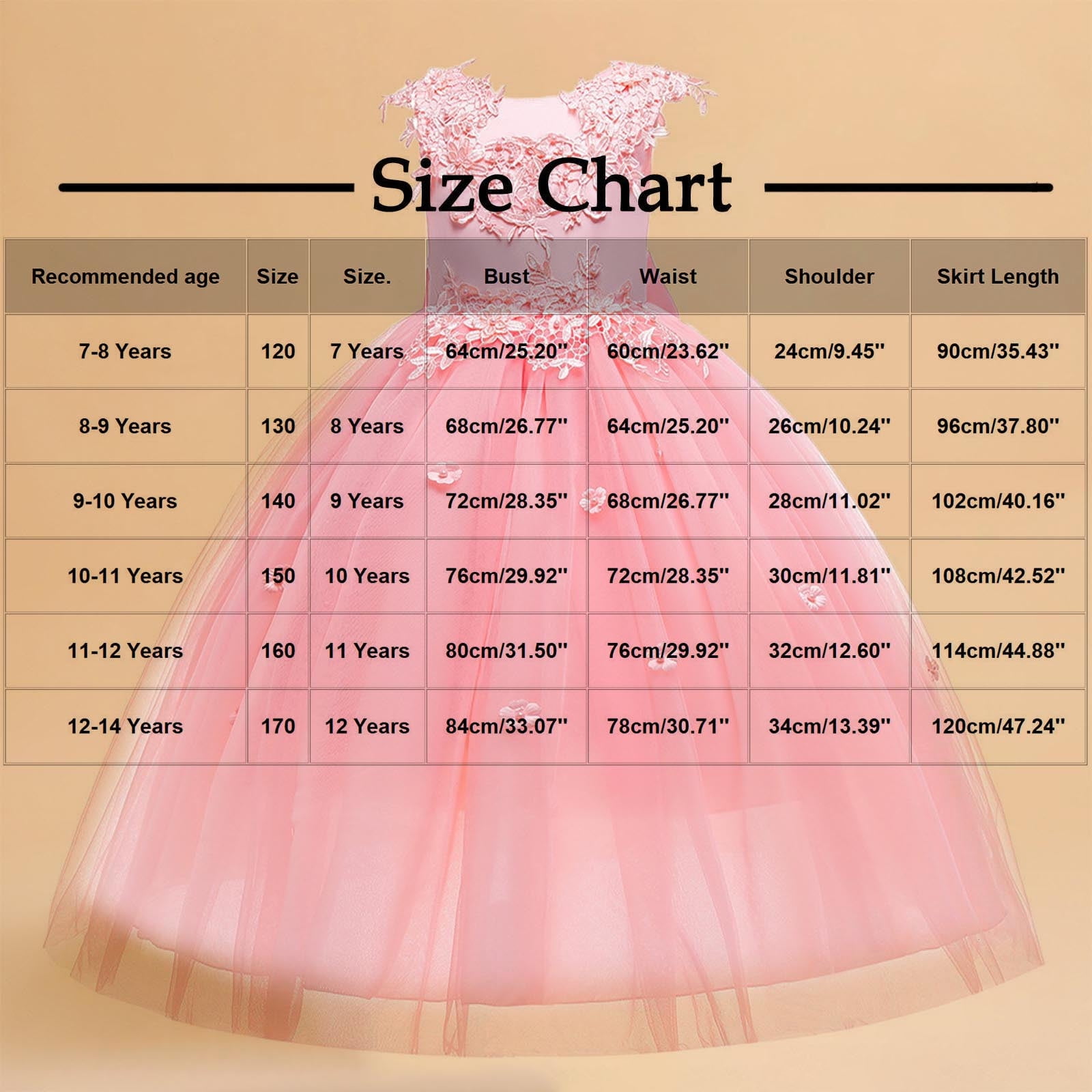 ATOGUTA 7-14 Years Bridesmaid Dresses for Girls Tulle Dresses Bridesmaid Wedding Communion Birthday Party Pageant Maxi Prom Gown for Kids White