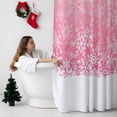 thumbnail image 5 of Pink Snowflakes Bathroom Shower Curtain Winter Xmas Pink White Nature Snow Scene Waterproof Washable Shower Curtains for Bathtub Bath Decor with Grommets and Hook 54 X 78 Inch, 5 of 8