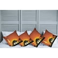 thumbnail image 2 of Ambesonne Animal Throw Pillow Cover 4 Pack, Woman Scene, 24", Burnt Orange Black, 2 of 7