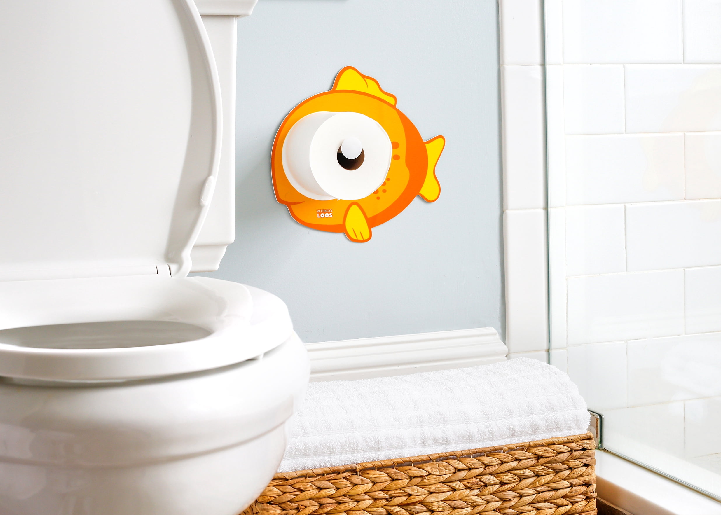 KooKooLoos Potty Training Accessory and Toliet Paper Holder, Guppy