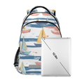 thumbnail image 7 of FORMRS Kids School Backpack Elementary Student Unisex Travel Bookbag with Reflective Stripes, White Hand Drawn Sailboats, 7 of 7