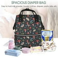 thumbnail image 5 of Zufioo Forest Flora and Insects Print Large capacity mommy bag, diaper bag, waterproof parent-child backpack, multi-pocket design backpack suitable for travel and shopping, 5 of 6