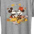 thumbnail image 3 of Disney - Mickey Minnie  Fall Leaf Pile - Women's Short Sleeve Graphic T-Shirt, 3 of 5