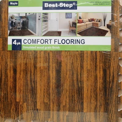 Venture Products Best Step Maple Interlocking Faux Wood Floor Mats