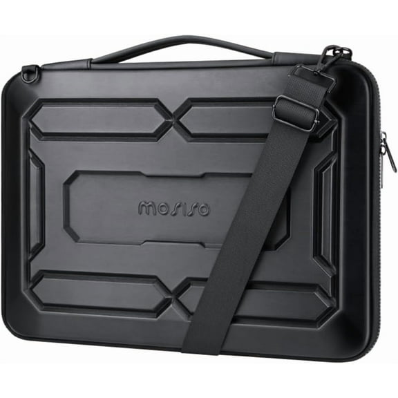 MOSISO 15.6 inch Hard Shell Laptop Sleeve Shoulder Bag, Waterproof Shockproof Protective EVA Computer Bag Carrying Case Compatible with MacBook Pro 16, 15-16 inch Lenovo, HP, Dell, Notebook