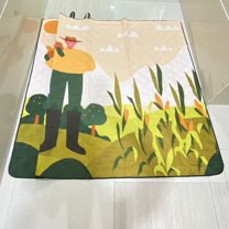 ELAPHURE Blankets for outdoor use,Waterproof Picnic Blanket Portable with Carry Strap for Beach Mat or Family Outdoor Camping Party, Travel, Concerts - 78.74in x 78.74in