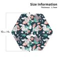 thumbnail image 2 of Naloa Cute Poodle Dog Leather Coasters for Drinks, Durable Drink Coasters 4 Set for Tabletop Protection, Luxurious Home Décor and Housewarming Gift ( {designName})Hexagon, 2 of 6