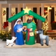 Gemmy Airblown Inflatables Christmas Inflatable 7' Holy Family Nativity