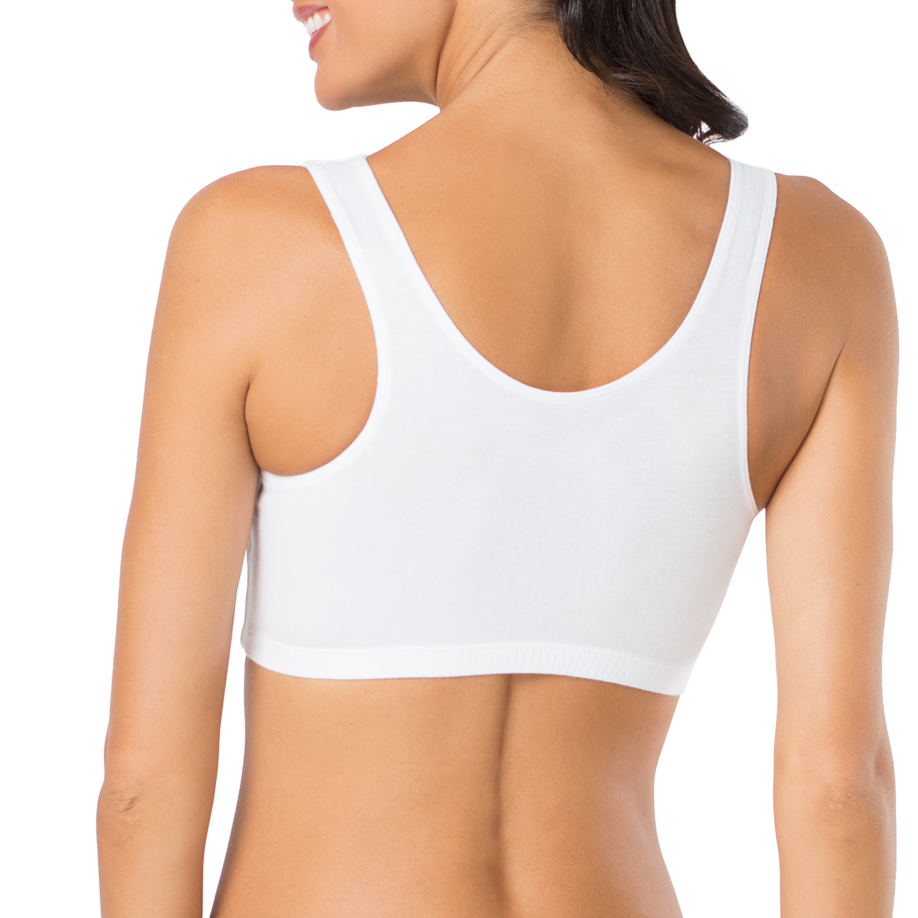Fruit of the Loom Women's Tank Style Cotton Sports Bra, 3-Pack, Style-9012