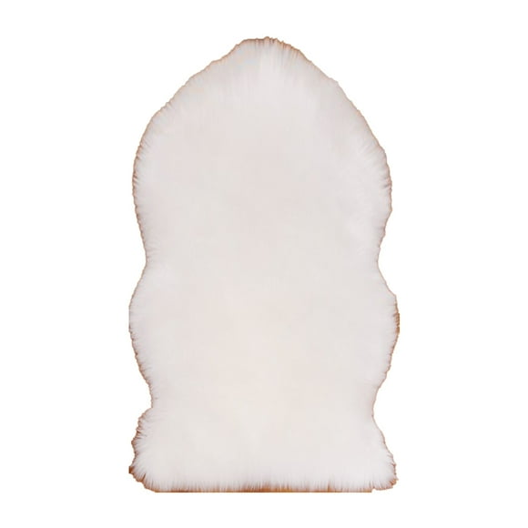 Sheepskin rug, white pile rug, machine washable long hair rug, bedroom