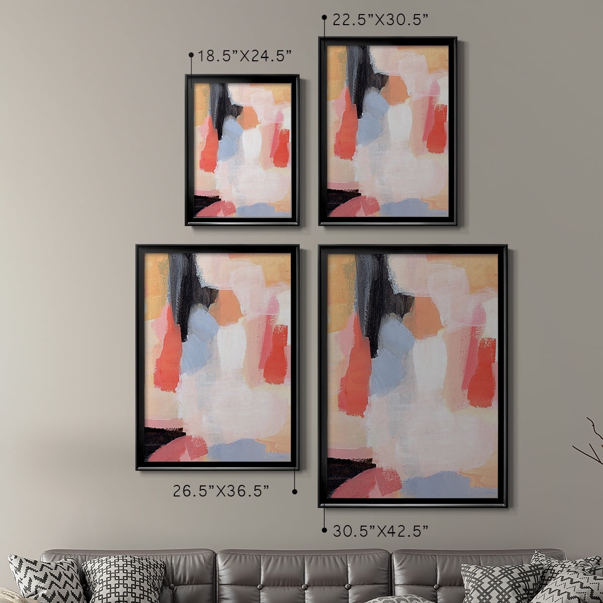 Aerial Scarlet II Premium Framed Print, in Gold, Black, or Silver - Ready to Hang