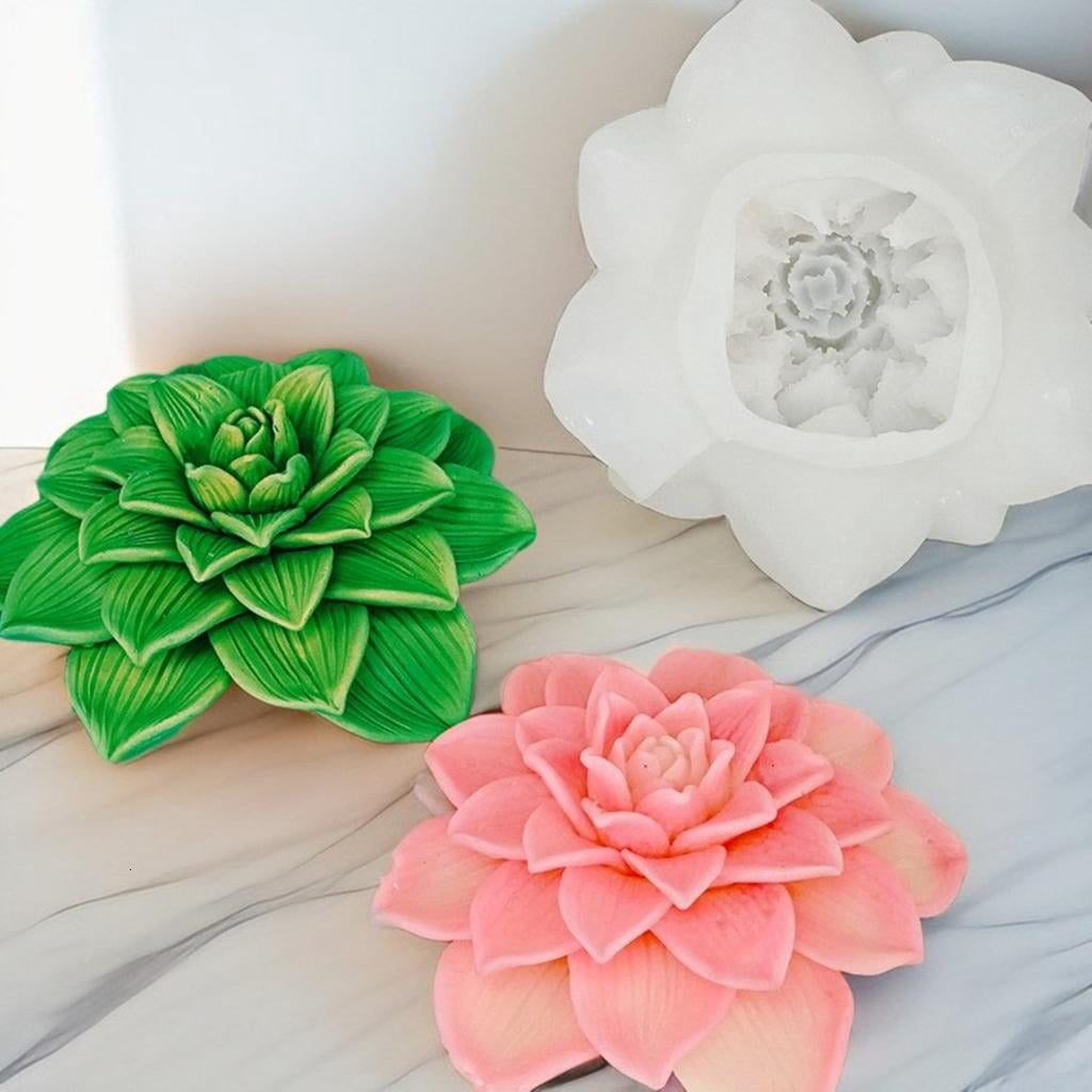3D Peony Candle Mold Handmade Flower Soap Silicone Mold Gypsum Resin Clay Mould Chocolate Cake Decoration Baking Tool