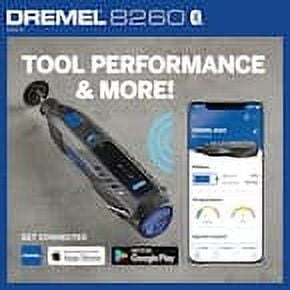 Dremel 8260 12VLi-Ion Variable Speed Cordless Smart Rotary Tool with Brushless Motor, 5 accessories, 3Ah Battery, Charger, Tool Bag