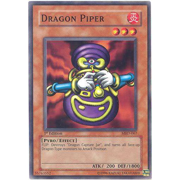 YuGiOh Metal Raiders Common Dragon Piper MRD-067