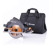 Evolution Power Tools R185CCSX Multi-Material Circular Track Saw Kit with 40" Track Included, TCT Included, Cuts Wood, Plastic, Metal & More, 7-1/4 Inch