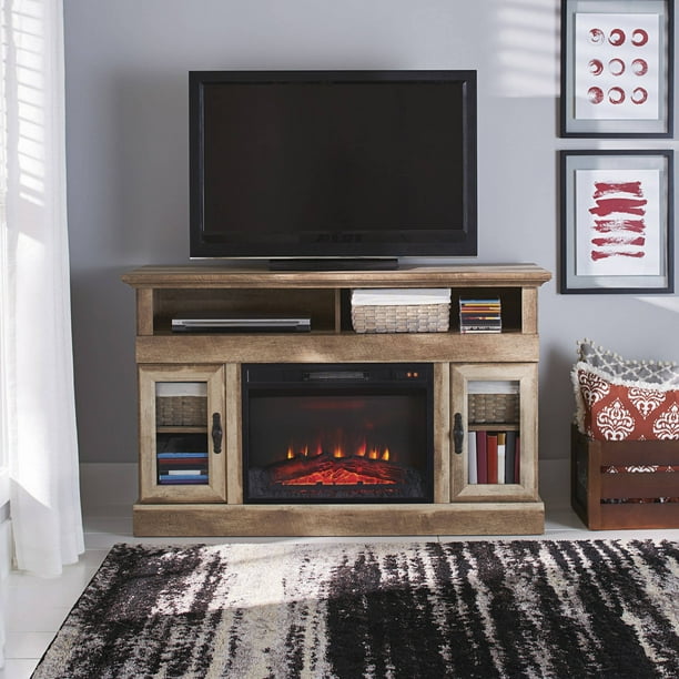 Better Homes & Gardens Crossmill Fireplace Media Console, For Tvs Up To 