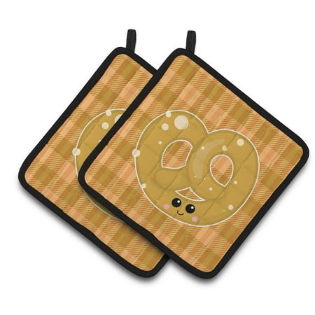 

Caroline s Treasures Pretzel Pair of Pot Holders