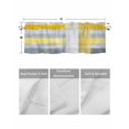 thumbnail image 4 of Valances for Windows Yellow Gray Abstract Rod Pocket Cafe Window Treatments Valance Curtains for Kitchen Bathroom Laundry Basement Windows 42"x12", 4 of 9