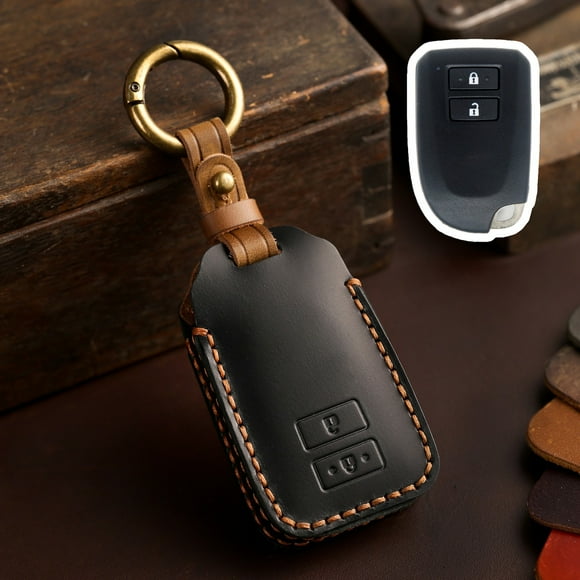 Car Key Fob Cover Case Protector For Toyota Yaris Vios Car Key Case Fob Cover Genuine Leather