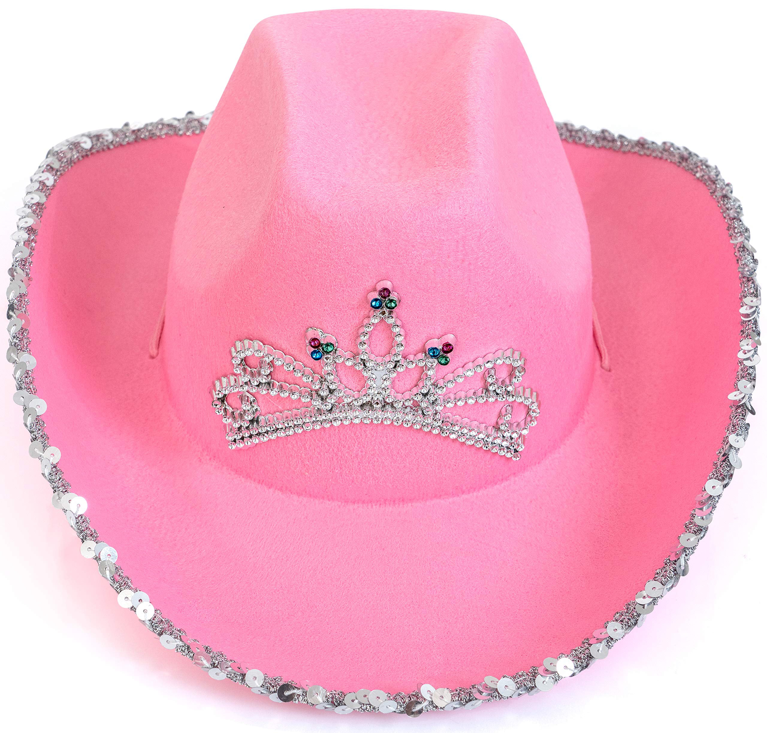 Details about   Childrens Girls Pink Cowgirl Hat Embellished Bling Rhinestone One Size Fits Most 