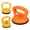 Orange and Yellow, variant on Rupoun Heavy Duty Car Dent Puller, 3 Pack Suction Cup Dent Remover Tool Kit for Automotive Body Repair, Lifting Glass, Tiles, and Mirrors, 12.35 oz / 350 g, Orange and Black