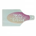 thumbnail image 1 of You Are Loved Cutting Board, Illustration of Calligraphy in a Round Shape in Romantic Ombre Effect, Decorative Tempered Glass Cutting and Serving Board, in 3 Sizes, by Ambesonne, 1 of 2