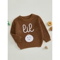 thumbnail image 3 of SUNSIOM Baby Knit Sweaters Long Sleeve Round Neck Cartoon Embroidery Pullover Infant Fall Tops, 3 of 7