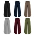 thumbnail image 3 of Pants for Women Women's Plain Color Home Commuter Pants Loose Wide Leg Straight Ninth Pants, 3 of 6