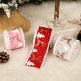 thumbnail image 4 of Ounissouiy Caja de regalo de Navidad de 5m, cinta para regalo, cinta para envolver Navidad, tela de arpillera, cinta decorativa de felpa, cinta recortable Kits de decoración para fiestas rojo, 4 of 6