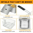 thumbnail image 4 of Zimtown 6L 2500W Electric Deep Fryer Commercial Tabletop Restaurant Frying Basket,Silver, 4 of 10