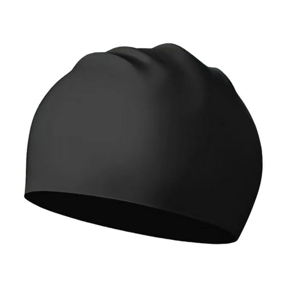 koolsoo Silicone Ear Protection Pool Swim Cap for Long and Short Hair Unisex Driving Black