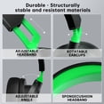 thumbnail image 5 of FONHAID Gaming Headset for PC, PS5, PS4, Laptop, Switch, MAC, Xbox Headset with Noise Canceling Microphone, Wired Over-Ear Headphones with Bass Surround & Ultralight Weight, Black&Green, 5 of 8
