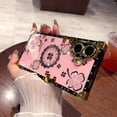 thumbnail image 1 of Luxury Retro Diamond Rhinestones Square Case for IPhone 16 12 13 14 15 Pro Max 16pro Soft Silicone Plating Shockproof Cover Pink For iPhone 16Pro Max, 1 of 6