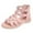 Pink, variant on Celivon Toddler Baby Girls Leather Sandals Flat High Top Little Girl Beads High Top Princess Shoes Summer Casual Fashion Comfort