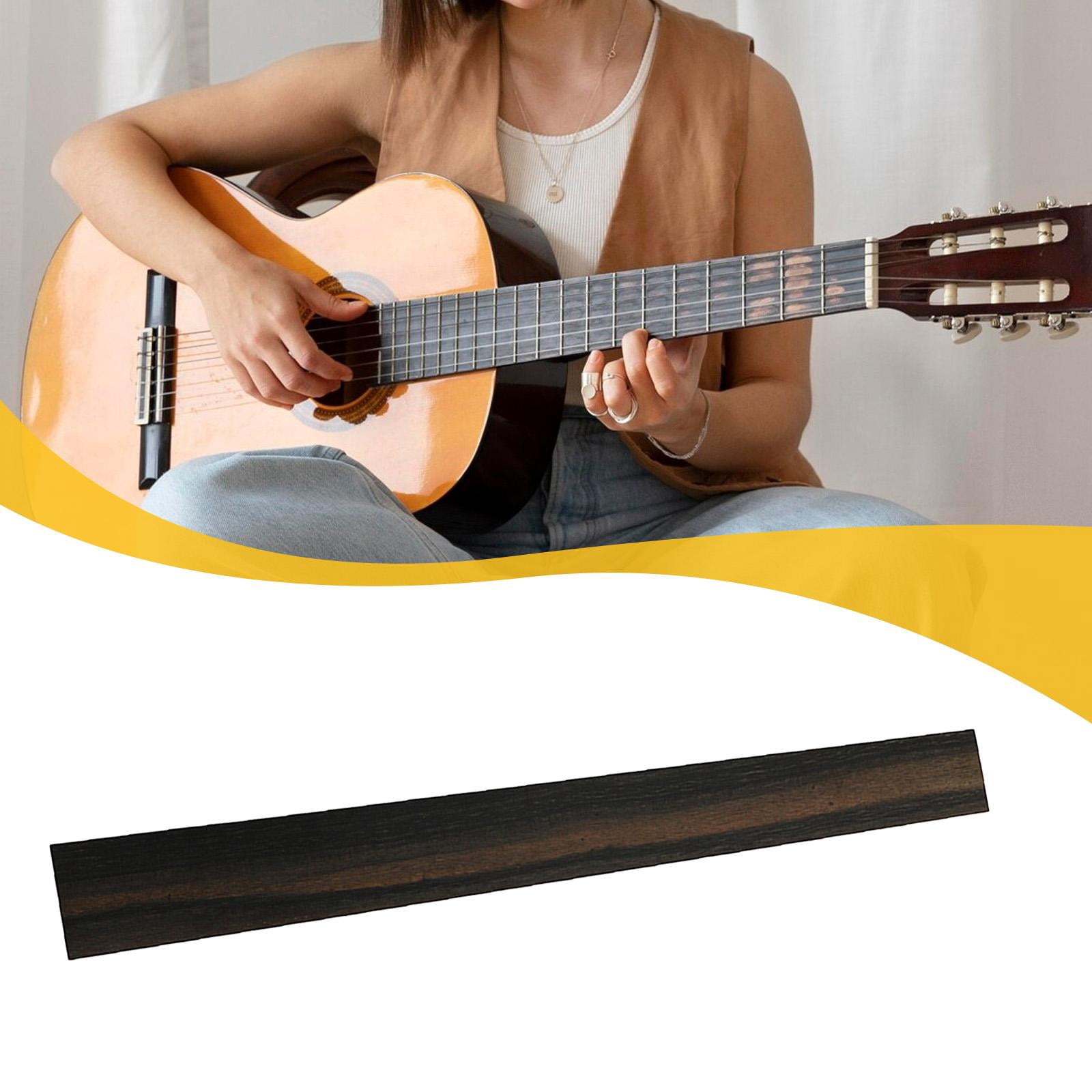 Guitar Fretboard Ebony Wooden Blank Replacement Durable Material for Acoustic Electric Guitar DIY Enthusiasts