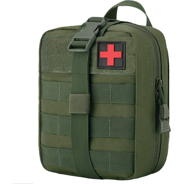 Kit Médico Táctico, Kit De Primeros Auxilios Táctico Molle IFAK Medical Rip Away Emt Bolsa Para Situaciones Tacticas De Emergencia Rojo